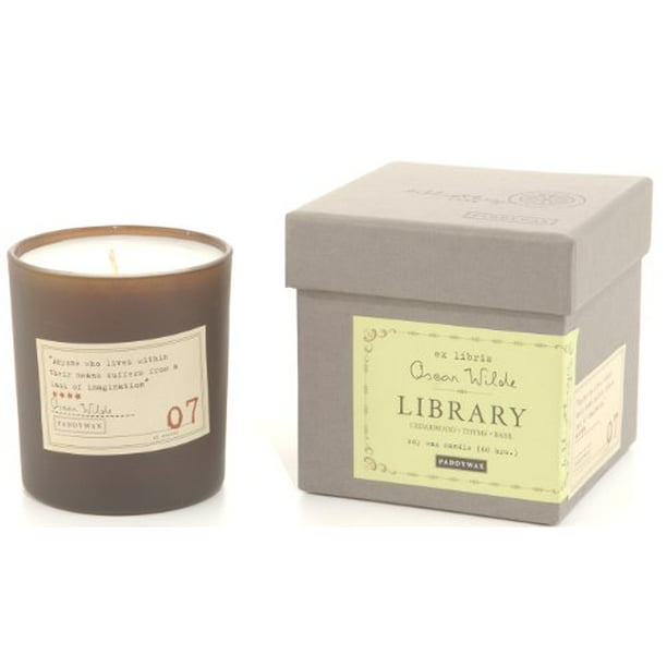 6.5-Ounce Cedarwood Thyme & Basil GL07Z Paddywax Library Collection Oscar Wilde Scented Soy Wax Candle 